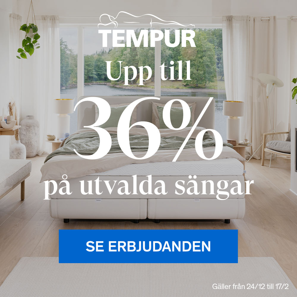 TEMPUR Upp till 36% på utvalda sängar